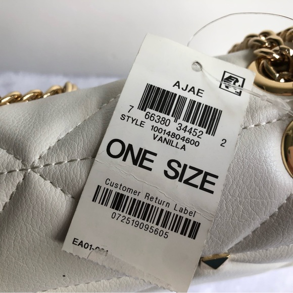 INC International Concepts Ajae Quilted Studded Crossbody Bag, Vanilla,  NWT - Picture 8 of 8